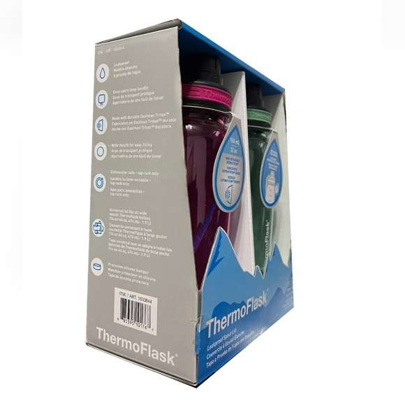 NIB Thermoflask Premium Quality Motivational Water Bottle Set of 2 32 oz. Each - Picture 7 of 9